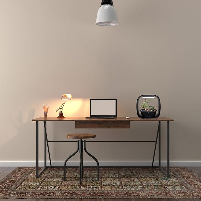 Intelligent Indoor LED Light Garden with Self-Timing and Self Watering Technology Great for Growing Fresh Herbs Small Plants and Also Makes A Great Gift Sleek Matte Black Finish