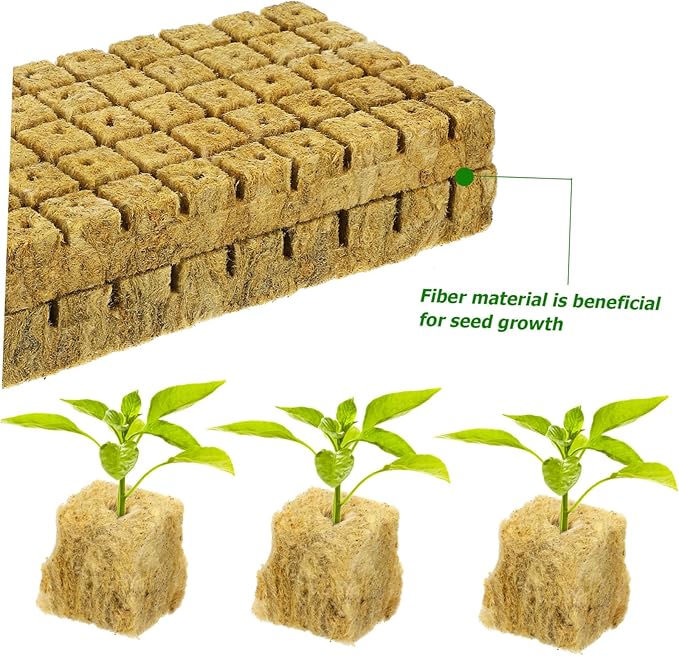 Toyvian 100Pcs Soilless Cultivation Planting Cubes for Hydroponics Soft Texture with Water Absorption for Starting and Plant Propagation