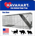 HAVAHART 1079SR Large 1-Door Humane Catch and Release Live Animal Trap Cage - Live Raccoon Trap for Bobcats Beavers Dogs &amp More