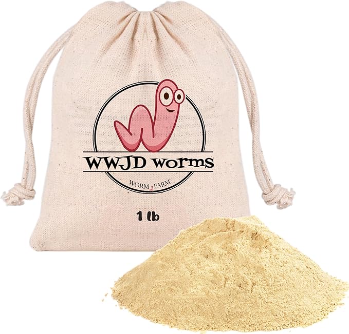 Worm Food for Nightcrawlers &amp Red Wigglers - Mineral Rich Earthworm Chow Nutrient Blend Food for Worms That Boosts Composting Efficiency and Promotes Healthy Worm Bins 1 Pound