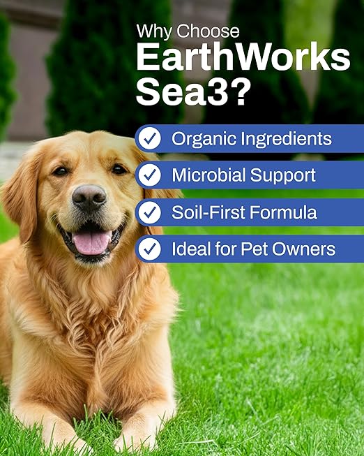 Sea3 Soil Conditioner | Organic Liquid Fertilizer with Humic Acids Kelp &amp Molasses for Healthier Lawns Vibrant Gardens &amp Resilient Plants 1 Gallon