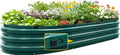 KING BIRD Raised Garden Bed Kit 2025 Upgraded Quick-Setup Galvanized Planter Garden Box Outdoor for Gardening Vegetables Flowers 74x36x12 in Green