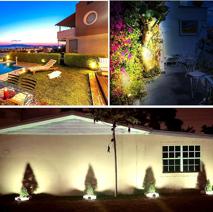 20W Dusk to Dawn Led Outdoor Light 120V 3000K 2000lm Warm White LED Spot Lights Outdoor Landscape Spotlights with Photocell Sensor IP65 Waterproof Spot Lights for Yard Flag Garden Tree 2 Pack