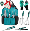 Garden Tool Set Gardening Gifts for Women Men Mom Dad 11-Piece Heavy-Duty Aluminum Hand Tools Set with Tote Bag Ergonomic Handles Rust-Proof Starter Garden Kits Gardening Essentials &amp Supp