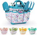 Kids Gardening Set Toys Quality Garden Tool Kit for Kids and Toddlers Includes Two Shovels Garden hatRake ApronGloves Watering Can and Tool Bag (Blue)