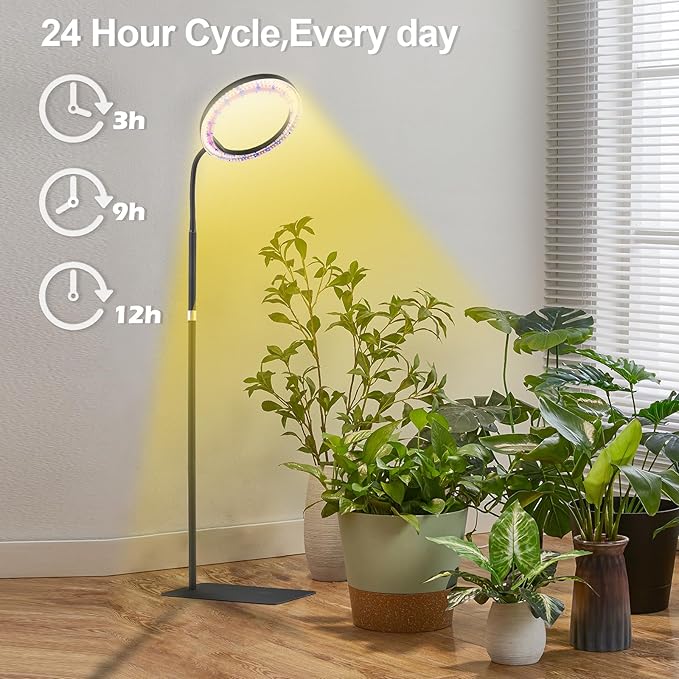 yadoker Grow Light for Indoor Plants160 LEDs Full Spectrum Standing Plant Grow Light with 3H/6H/9H Timer10-Level Brightness 51 Height AdjustableFlow Grow Lamp for Tall Large Indoor Plants