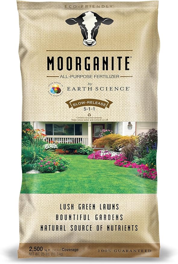 Earth Science Moorganite Lawn/Garden Fertilizer Plant Food 2500sft Bag