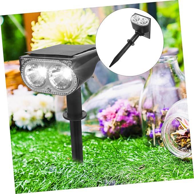 2pcs Solar Spotlight Led Lights Landscape Garden Lights Outdoor Easy Installation