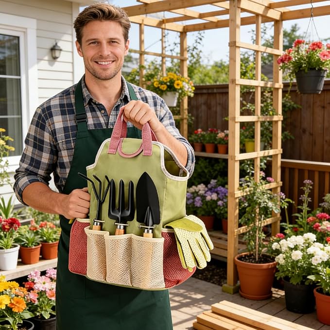 Multifunction Plant Set Durable Gardening Gear Pruning and Weeding Tools with Comfortable Grip Cutting and Digging Equipment for Gardeners Outdoor Plant Kit with Organized Carry Case Greenhouse