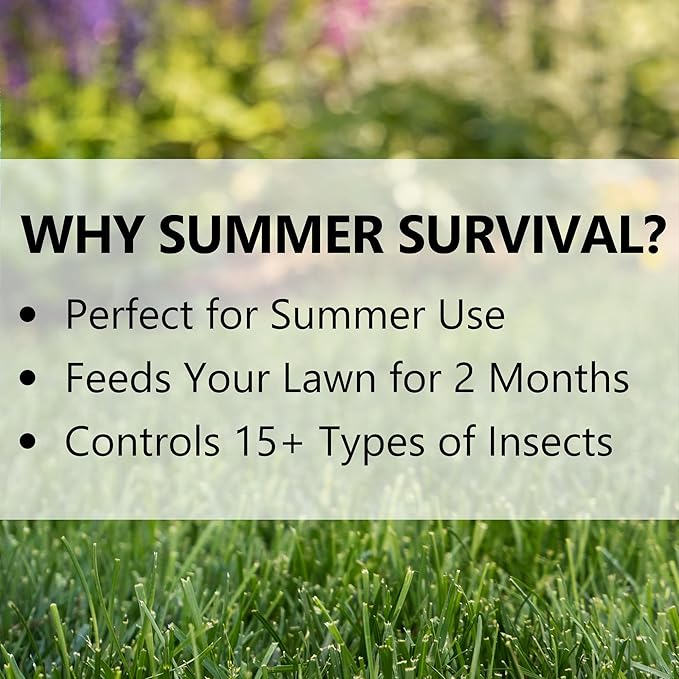 Jonathan Green (12011) Summer Survival Insect Control with Lawn Fertilizer - 13-0-3 Grass Fertilizer (5000 Sq. Ft.)