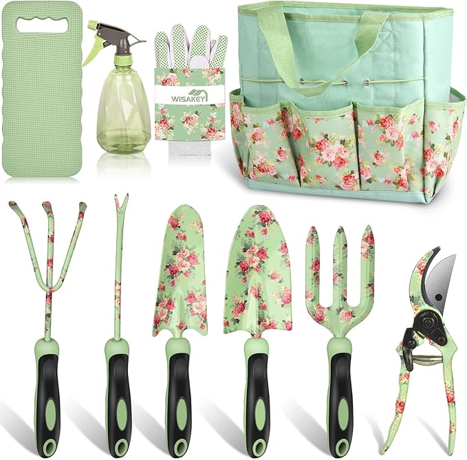 2 Garden Tool SetGreen 10 Piece Garden Tools Green 9 Piece Gardening Tools