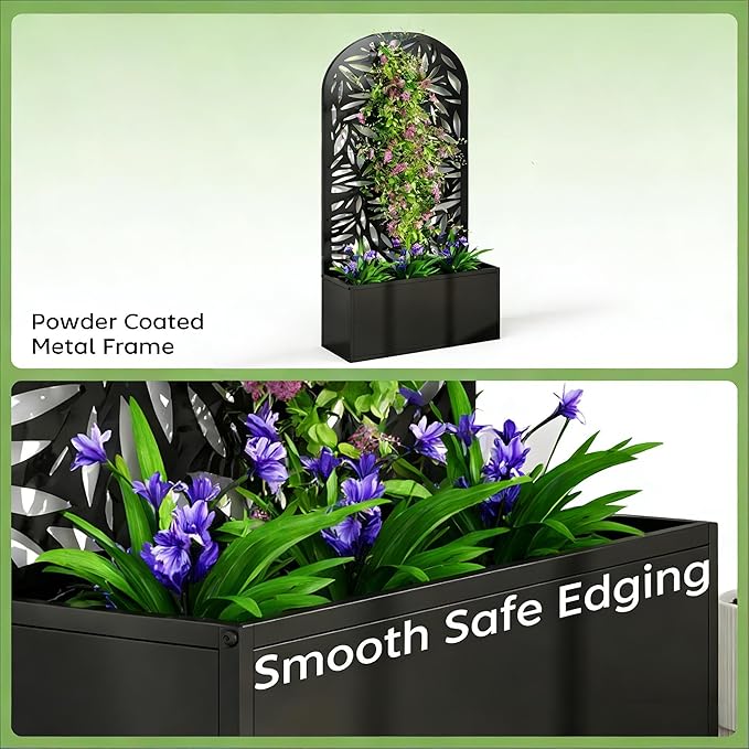 Curved Raised Garden Bed High-Capacity Planter for Maximum Edge Planting - Generous Garden Box Design Creates More Growing Space &amp Easier Access for Urban Gardens and Small Yards