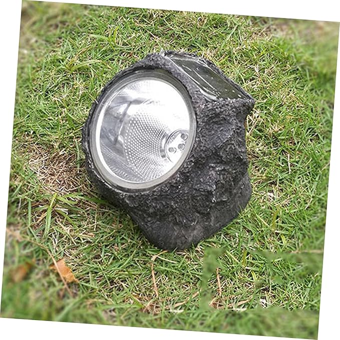 2pcs Led Solar Lights for Outdoor Solar Spotlight Stone Appearance Garden Lawn Pathway Lighting