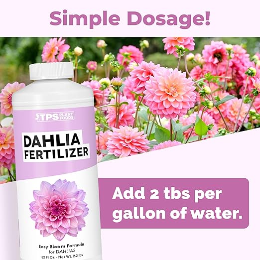 Dahlia Fertilizer – Liquid Plant Food for Bigger Blooms Vibrant Color &amp Stronger Root Development 32 oz
