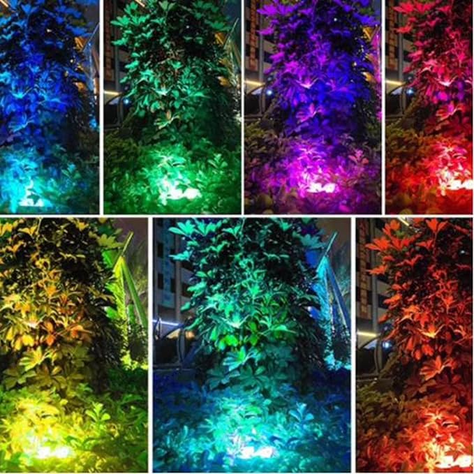 Outdoor LED Beam Spotlight - Round Lawn Projector Recessed Spotlights for Gardens Parks and Courtyards