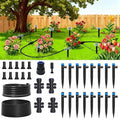 Drip Irrigation Kit Quick Connect Garden Watering System for Lawn Raised Bed Greenhouse Automatic Sprinkler Parts with 16FT 1/2 Main Pipe + 79FT 1/4 Tubing