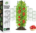 Halatool 6 Pack Tomato Cages for Garden 48 Inch Adjustable Tomato Cage Plant Support Garden Plant Stakes Trellis for Climbing Plants Pots Vegetables Flowers Fruits