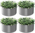4 Pack Tall 2x2x2ft Round Galvanized Raised Garden Bed Outdoor Metal Garden Bed for Vegetables Above Ground Garden Box for Flower Steel Raised Beds for Gardening