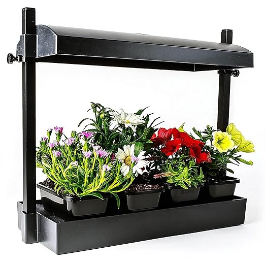 SunBlaster 1600218 T5HO Grow Light Garden Micro w/ 1 Strip Light &amp T5 Reflector + Gaia Green All Purpose Plant Food + Gaia Green Power Bloom