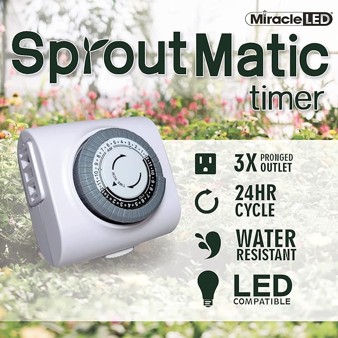 Miracle LED Classroom Gardener 1-Socket Corded Beginner LED Grow Kit with Sproutmatic Timer Controls 2-Pack (Count or 1)