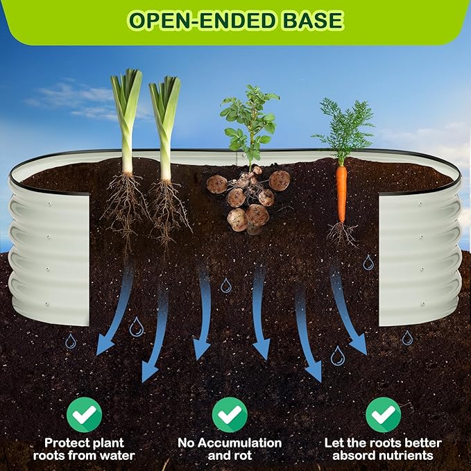 2pack Galvanized Raised Garden Bed Kit 4.5x2x1ft Easy Assembly Metal Raised Bed Deep Root Planter Box for VegetablesFlowersHerbs