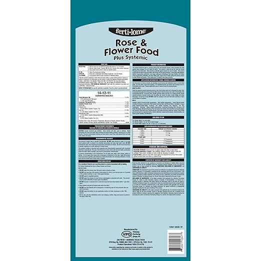Fertilome (12847) Rose and Flower Food Plus Systemic 14-12-11 (15 lbs.)