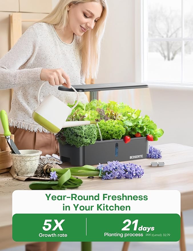 Hydroponics Growing System Kit 12 PodsIndoor Herb Garden with LightKitchen Hydro Ponic Grow System Countertop Hydro GardenSmart Planting Kit HomePlant Grower Inside KitLettuce Grower