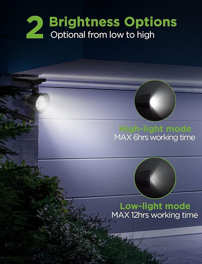 InnoGear Solar Lights for Outside Outdoor Landscape Spotlight Waterproof Security Lighting Adjustable Auto On/Off for Patio Deck Yard Garden Pool Driveway Pack of 4