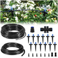 HIRALIY 50FT Quick Connect Garden Watering System with Adjustable Vortex Drippers Saving Water Automatic Drip Irrigation Kit for Raised Bed and Plants Vegetable Garden