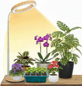 Grow Light for Indoor Plants Full Spectrum Desk LED Plant Light with Faux Wood Grain 12-43 Height Adjustable Auto On/Off Timer 3/9/12H 3 Modes 10 Dimmable Levels for Succulents Herbs