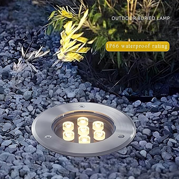 Outdoor Landscape Lights LED Buried Light AC85-110V IP66 Waterproof Recessed Ground Light for Garden Driveway Deck Step Yard Fence Pathway Spotlight