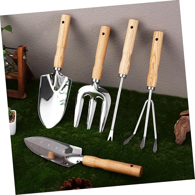 Kisangel 1set Garden Tools Set Hand Tools Handles Trowel Weeder and for Gardening Enthusiasts and Home Gardeners