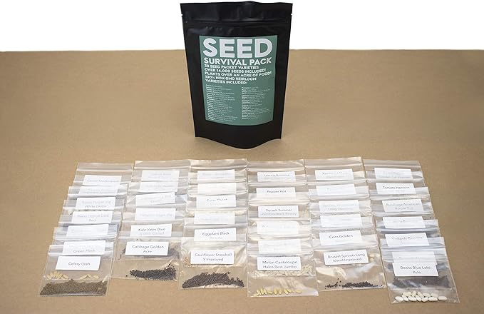 Shop Succulents | Emergency Survival Garden Kit | 14000 Non GMO Heirloom Seeds with Long Shelf Life 38 Variety Pack of Edible Fruits and Vegetables