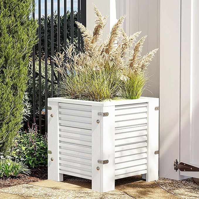 Wooden Garden Bed Planter Garden Boxes Outdoor Deep Root Planter Raised Bed for Vegetables Flowers Herbs