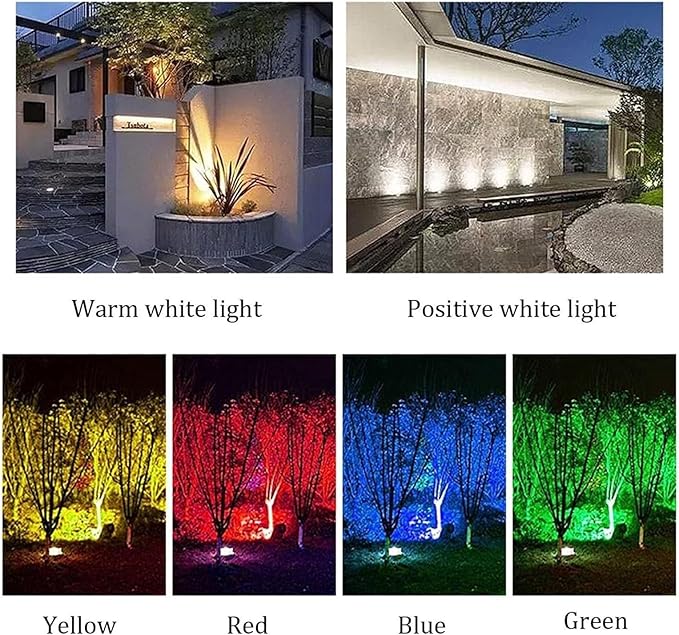 Underground Light LED - LED Beam Spotlight Rectangular LEDs Beam Spotlight IP65 Waterproof LEDs Narrow Beam Spotlights 3W Outdoor Wall Light Landscape LightiYellow 3W 12V