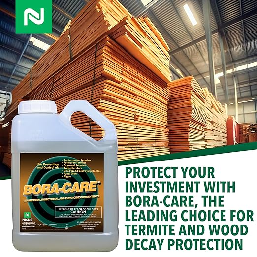 Bora-Care Termiticide Insecticide and Fungicide Concentrate Wood Treatment for Termite and Beetle Prevention 1 Gallon