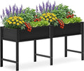YEFU Raised Garden Bed with Legs: 72x24x30 Inch Elevated Planter Box for Herbs/Vegetables/Flowers - Waist-High UV-Resistant HIPS Material &amp Drainage Holes - 770lbs Capacity for Patio/Balcony (Blac