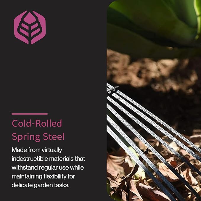 Yard Butler Terra Garden Hand Tools - Weeding Hand Tiller Tool for Efficient Gardening - Weed Remover Tool for Lawn &amp Garden Care - Durable Gardening Accessory Whisk Rake