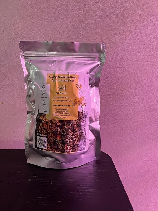 GROW24 Vanilla Orchid Starter Plant kit 4-inch Pots Plus Media Mix and Slow Release Fertilizer (1)