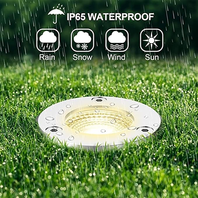 2PCS Underground Light LED - LED Beam Spotlight Outdoor Embedded LEDs Spotlight IP65 Waterproof Embedded Underground Lamp COB Underground Lamp Landscape VilRed 3W(12V)