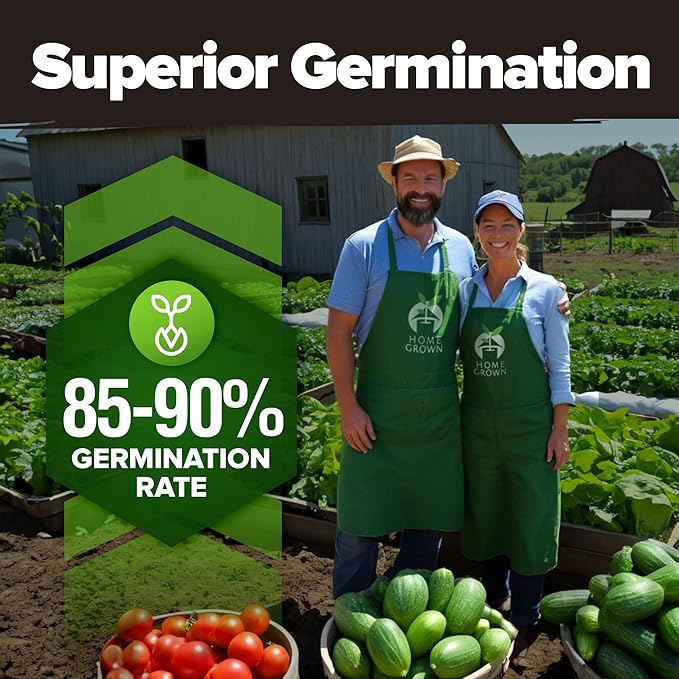 HOME GROWN 25 Heirloom Vegetable Seeds Kit - 12000+ Non-GMO Seeds for Planting Vegetables Survival Garden Seed Vault Tomatoes Carrots Beans Kale Peppers Indoor Outdoor Garden