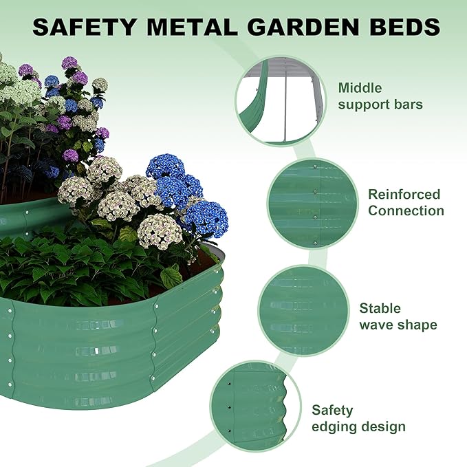 Raised Garden Bed 3-Tier Galvanized Raised Garden Bed with 3-in-1 Modular Design 17 Tall Metal Planter Box for Vegetables and Flowers Outdoor Planter for Gardening with Open Bottom Silver