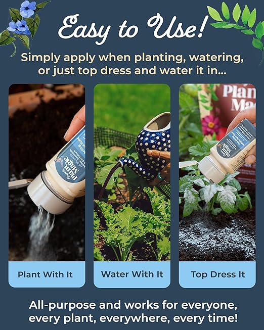 Organic Plant Magic - Truly Organic™ Easy to Use Soluble Plant Food Shaker: All-Purpose Fertilizer Concentrate for All Flower Vegetable Herb Fruit Tree Indoor Garden &amp House Plants [Two 3 oz Shake