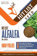 HIT LIST SEED®No Till Alfalfa Food Plot Seeds for Deer [Perennial] - Deer Food Plot Seed Throw and Grow - Deer Plot Seed Mix Perennial No Plow - 100% Alfalfa - Spring Summer &amp Fall Planting - 10