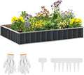 8.5' x 3' x 1' Raised Garden Bed Galvanized Metal Planter Box for Vegetables Flowers Herbs Dark Gray