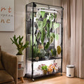 Bstrip Indoor Greenhouse Cabinet with Pegboard Indoor Greenhouse with Grow Light 4 Pack 96W Full Spectrum Plant Lights Ideal for Indoor Plant Foliage Plants 35.4x13.8x71
