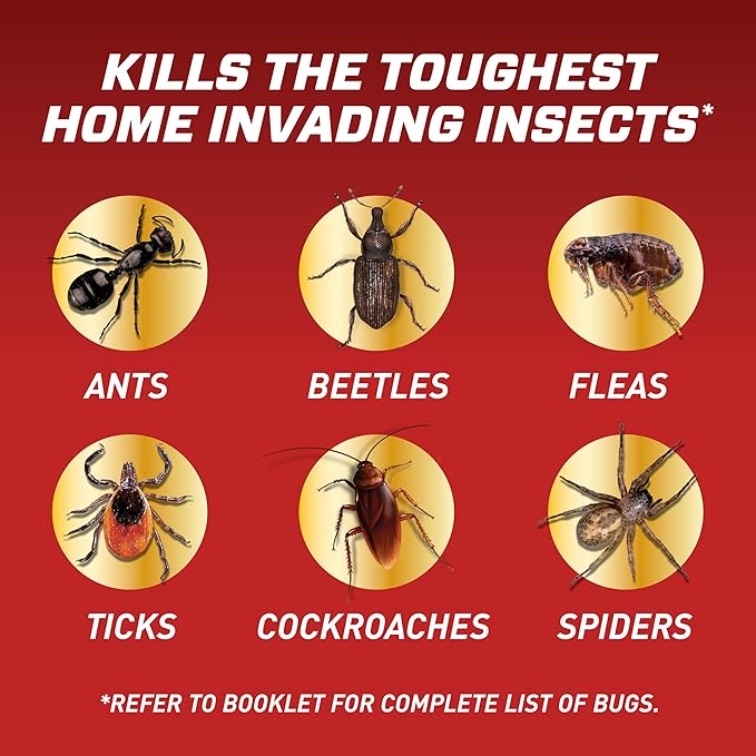 Ortho Home Defense Insect Killer for Indoor and Perimeter2 with Comfort Wand - Ready-To-Use Bug Spray Kills Ants Cockroaches &amp Spiders 1.1 gal. (4-pack)