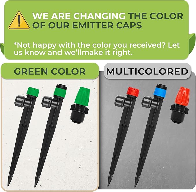 CARPATHEN Drip Irrigation System - Adjustable Quick Connect Irrigation System for Gardens up to 131ft Raised Beds - Complete Garden Watering System - 1/4 Emitters 1/2 and 1/4 Tubing and Connectors