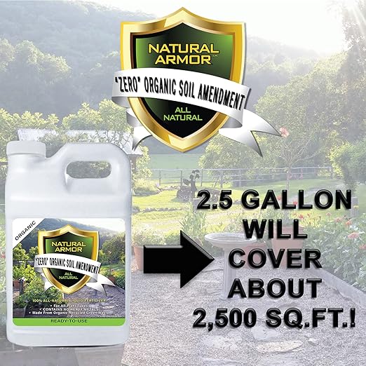 “Zero” Organic Fertilizer – NO Nitrogen Potassium or Phosphate 100% All-Natural/Organic Liquid Fertilizer from Recycled Green Waste Ready to Use (2.5 Gallon) Covers 2500 Sq. Ft.