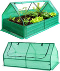 Multi - Weather Use Mini Greenhouse L70.9 × W35.4 × H11.8 Raised Garden Bed 3-in-1 Multifunctional Raised Garden Bed with Greenhouse High - Strength Galvanized  for Balconies and Terraces